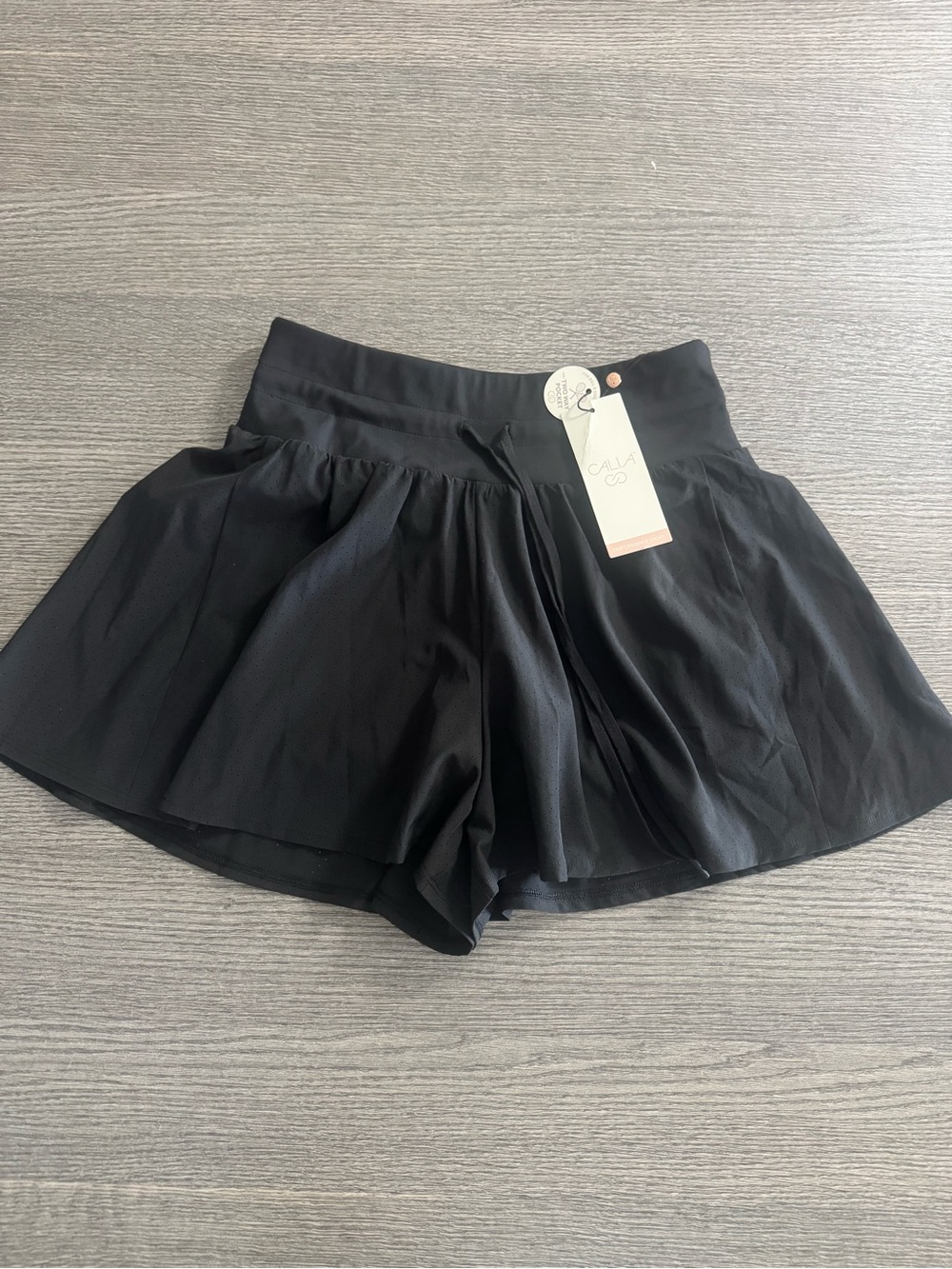 Calia High-rise Performance Shorts w/inner brief Sz XS Black 3” Inseam